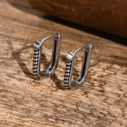 Stylish Men's Hoop Earrings - Image 6