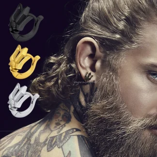 Ancient Poseidon Trident Hoops