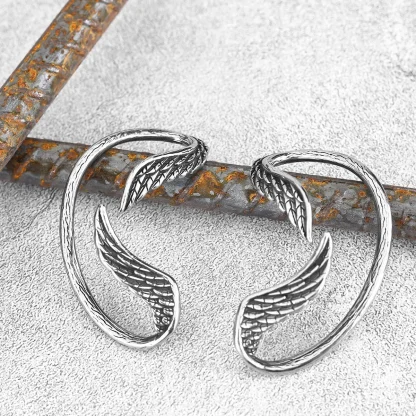 Feather Angel Wings Earrings - Image 5
