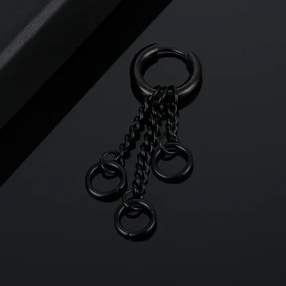 Cross Feather Tassel Earrings - Image 5