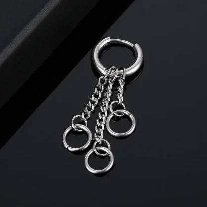 Cross Feather Tassel Earrings - Image 2